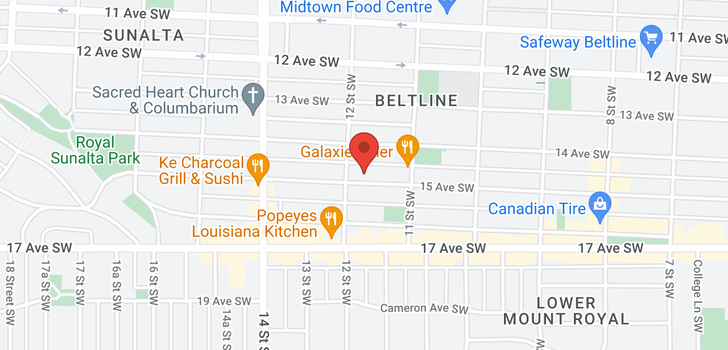 map of 604 1236 15 Avenue SW